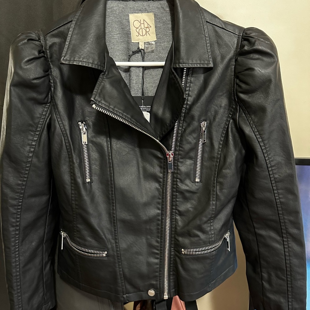 Faux leather jacket